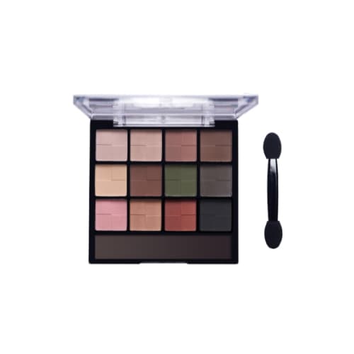 Palette de douze fards à paupières mats et satinés avec applicateur
